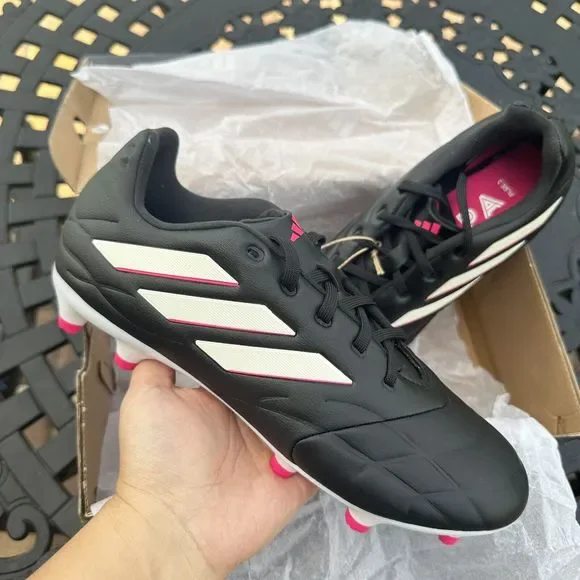 Adidas Copa Pure.3 FG Black Metallic Pink Men\'s Soccer Cleats HQ8942 Adidas Copa Pure.3 FG HQ8942 Unisex Black Metallic Pink  main image 3